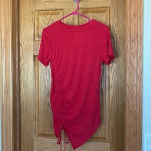 Red asymmetrical top